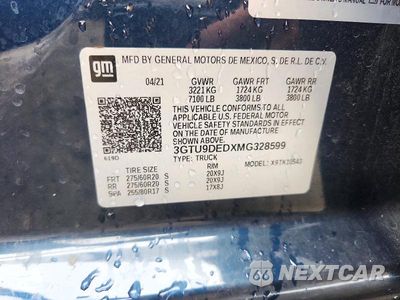 Zdjęcie 12 z 12 samochodu: 2021 GMC SIERRA K1500 SLT VIN:3GTU9DEDXMG328599 - miniatura