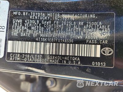 Zdjęcie 12 z 12 samochodu: 2015 TOYOTA AVALON XLE TOURING VIN:4T1BK1EB7FU148596 - miniatura