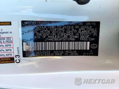 Zdjęcie 12 z 12 samochodu: 2015 LEXUS RC 350 VIN:JTHHE5BC6F5010986 - miniatura