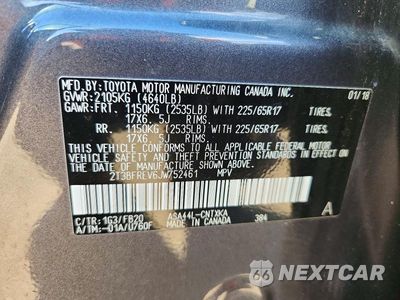 Zdjęcie 13 z 13 samochodu: 2018 TOYOTA RAV4 LE VIN:2T3BFREV6JW752461 - miniatura