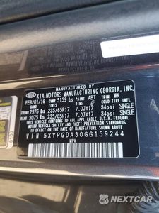 Zdjęcie 13 z 13 samochodu: 2016 KIA SORENTO LX VIN:5XYPGDA30GG159244 - miniatura