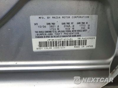 Zdjęcie 13 z 13 samochodu: 2007 MAZDA 3 I VIN:JM1BK32G871653484 - miniatura