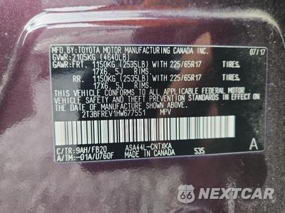 Zdjęcie 13 z 13 samochodu: 2017 TOYOTA RAV4 LE VIN:2T3BFREV1HW677551 - miniatura