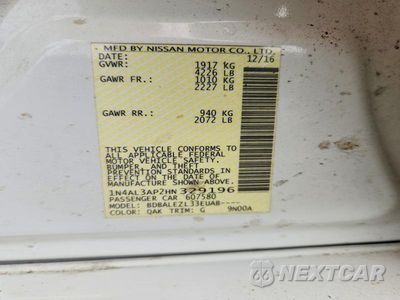 Zdjęcie 12 z 12 samochodu: 2017 NISSAN ALTIMA 2.5 S VIN:1N4AL3AP2HN329196 - miniatura