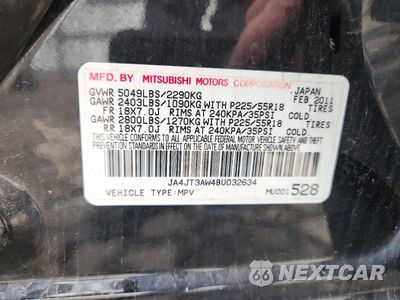 Zdjęcie 13 z 13 samochodu: 2011 MITSUBISHI OUTLANDER SE VIN:JA4JT3AW4BU032634 - miniatura