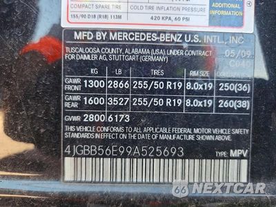 Zdjęcie 12 z 12 samochodu: 2009 MERCEDES-BENZ ML 350 VIN:4JGBB56E99A525693 - miniatura