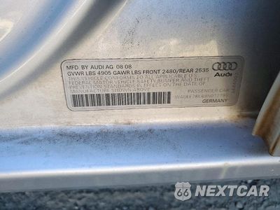 Zdjęcie 12 z 12 samochodu: 2009 AUDI A4 2.0T QUATTRO VIN:WAULF78K69N017795 - miniatura