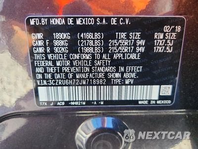Zdjęcie 14 z 14 samochodu: 2018 HONDA HR-V EXL VIN:3CZRU6H72JM718982 - miniatura