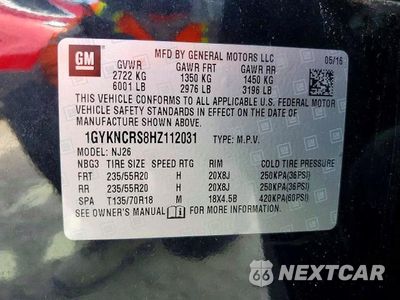 Zdjęcie 12 z 12 samochodu: 2017 CADILLAC XT5 PREMIUM LUXURY VIN:1GYKNCRS8HZ112031 - miniatura