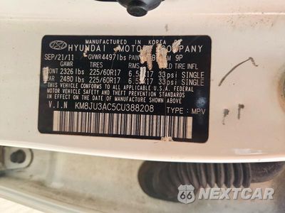Zdjęcie 13 z 13 samochodu: 2012 HYUNDAI TUCSON GLS VIN:KM8JU3AC5CU388208 - miniatura