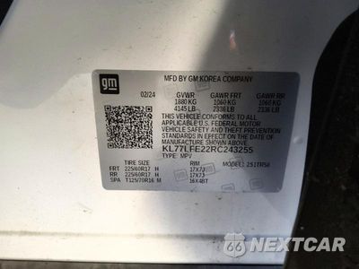 Zdjęcie 13 z 13 samochodu: 2024 CHEVROLET TRAX LS VIN:KL77LFE22RC243255 - miniatura