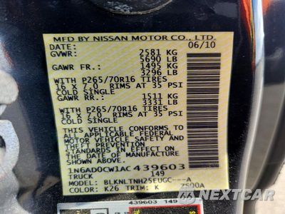 Zdjęcie 12 z 12 samochodu: 2010 NISSAN FRONTIER VIN:1N6AD0CW1AC439603 - miniatura