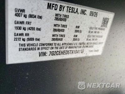 Zdjęcie 13 z 13 samochodu: 2026 TESLA CYBERTRUCK VIN:7G2CEHED5TA104119 - miniatura
