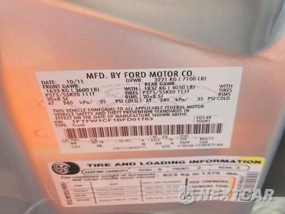 Zdjęcie 13 z 13 samochodu: 2011 FORD F150 SUPERCREW VIN:1FTFW1CF1BFD01763 - miniatura