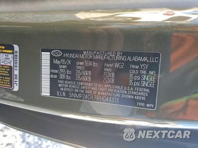 Zdjęcie 13 z 13 samochodu: 2024 HYUNDAI SANTA FE SEL VIN:5NMP24GL7RH043313 - miniatura