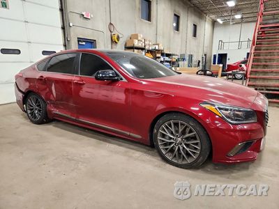 Czwarte zdjęcie samochodu z boku: 2018 GENESIS G80 SPORT VIN:KMHGN4JBXJU219027 - miniatura