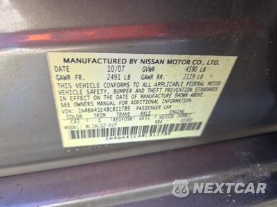 Zdjęcie 13 z 13 samochodu: 2008 NISSAN MAXIMA 3.5 SE VIN:1N4BA41E48C811789 - miniatura