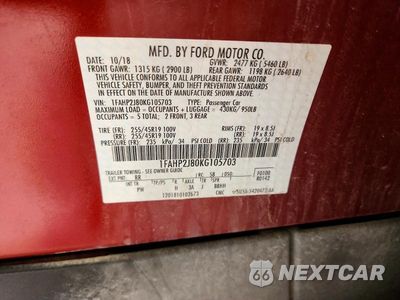 Zdjęcie 12 z 12 samochodu: 2019 FORD TAURUS LIMITED VIN:1FAHP2J80KG105703 - miniatura