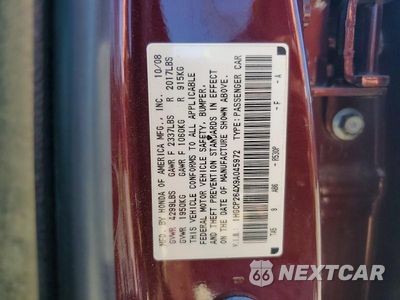 Zdjęcie 12 z 12 samochodu: 2009 HONDA ACCORD LXP VIN:1HGCP264X9A045972 - miniatura