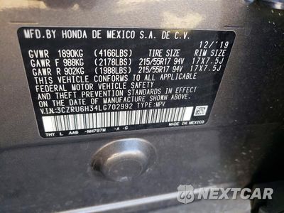 Zdjęcie 13 z 13 samochodu: 2020 HONDA HR-V LX VIN:3CZRU6H34LG702992 - miniatura