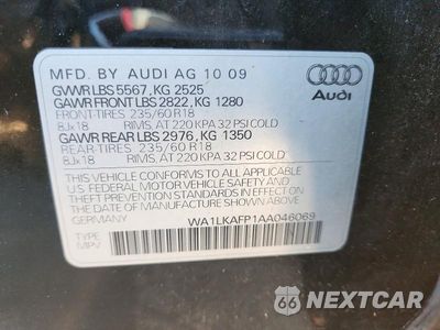 Zdjęcie 13 z 13 samochodu: 2010 AUDI Q5 PREMIUM PLUS VIN:WA1LKAFP1AA046069 - miniatura
