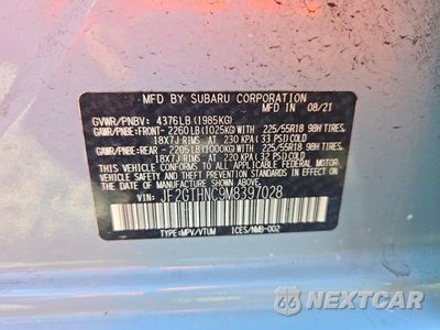 Zdjęcie 12 z 12 samochodu: 2021 SUBARU CROSSTREK LIMITED VIN:JF2GTHNC9M8397028 - miniatura