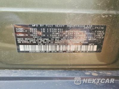 Zdjęcie 13 z 13 samochodu: 2017 SUBARU OUTBACK 2.5I LIMITED VIN:4S4BSANC3H3303341 - miniatura