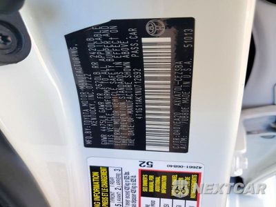 Zdjęcie 12 z 12 samochodu: 2022 TOYOTA CAMRY SE VIN:4T1G11AK1NU712692 - miniatura
