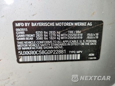 Zdjęcie 13 z 13 samochodu: 2016 BMW X5 XDRIVE35I VIN:5UXKR0C58G0P22881 - miniatura
