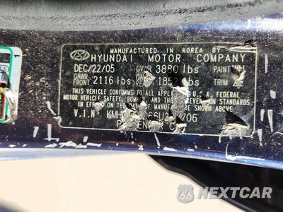 Zdjęcie 12 z 12 samochodu: 2006 HYUNDAI ELANTRA GLS VIN:KMHDN46D66U266706 - miniatura