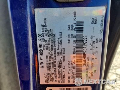 Zdjęcie 12 z 12 samochodu: 2016 FORD FUSION SE VIN:3FA6P0H92GR197228 - miniatura