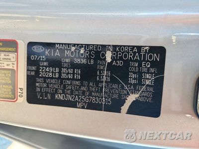 Zdjęcie 14 z 14 samochodu: 2016 KIA SOUL BASE VIN:KNDJN2A25G7830315 - miniatura