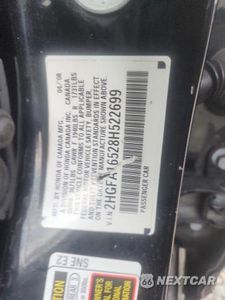 Zdjęcie 12 z 12 samochodu: 2008 HONDA CIVIC LX VIN:2HGFA16528H522699 - miniatura