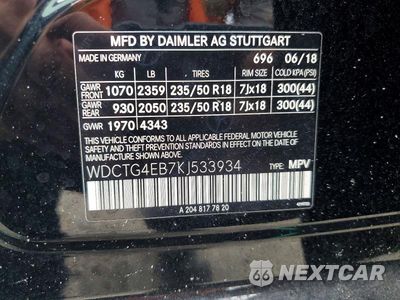 Zdjęcie 14 z 14 samochodu: 2019 MERCEDES-BENZ GLA 250 VIN:WDCTG4EB7KJ533934 - miniatura