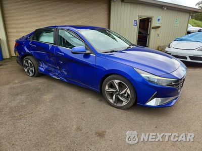 Czwarte zdjęcie samochodu z boku: 2021 HYUNDAI ELANTRA SEL VIN:KMHLN4AG4MU129841 - miniatura
