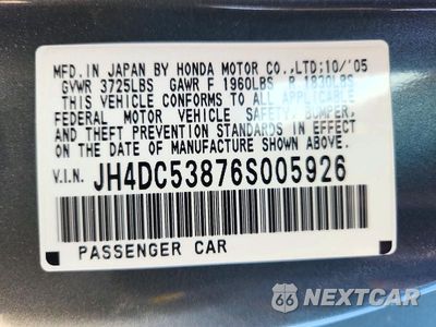 Zdjęcie 12 z 12 samochodu: 2006 ACURA RSX VIN:JH4DC53876S005926 - miniatura
