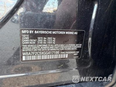 Zdjęcie 10 z 10 samochodu: 2016 BMW 750 XI VIN:WBA7F2C5XGG417186 - miniatura