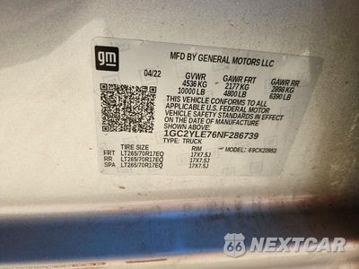 Zdjęcie 12 z 12 samochodu: 2022 CHEVROLET SILVERADO K2500 HEAVY DUTY VIN:1GC2YLE76NF286739 - miniatura