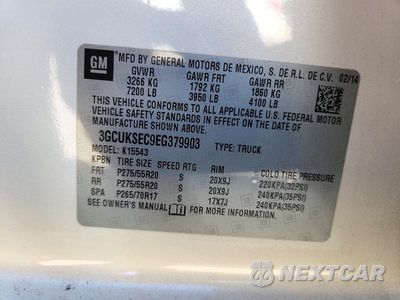 Zdjęcie 12 z 12 samochodu: 2014 CHEVROLET SILVERADO K1500 LTZ VIN:3GCUKSEC9EG379903 - miniatura