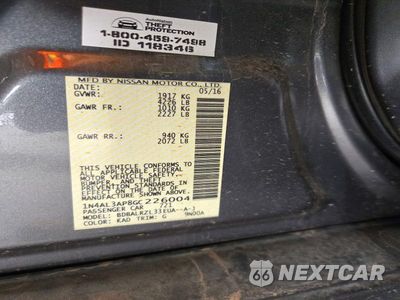 Zdjęcie 12 z 12 samochodu: 2016 NISSAN ALTIMA 2.5 SL VIN:1N4AL3AP8GC226004 - miniatura