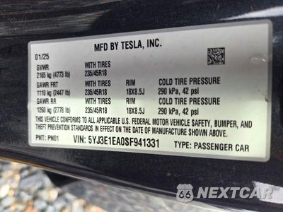 Zdjęcie 13 z 13 samochodu: 2025 TESLA MODEL 3 VIN:5YJ3E1EA0SF941331 - miniatura