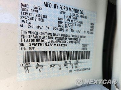 Zdjęcie 14 z 14 samochodu: 2025 FORD MUSTANG MACH-E SELECT VIN:3FMTK1R43SMA41267 - miniatura