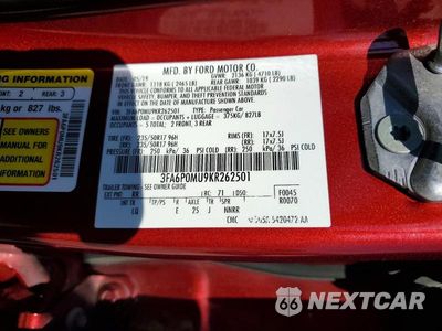 Zdjęcie 13 z 13 samochodu: 2019 FORD FUSION SEL VIN:3FA6P0MU9KR262501 - miniatura