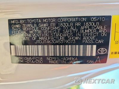 Zdjęcie 12 z 12 samochodu: 2010 TOYOTA YARIS BASE VIN:JTDJT4K30A5319073 - miniatura