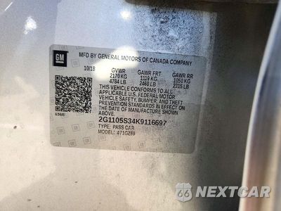 Zdjęcie 12 z 12 samochodu: 2019 CHEVROLET IMPALA PREMIER VIN:2G1105S34K9116697 - miniatura
