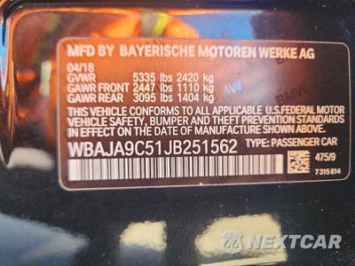 Zdjęcie 13 z 13 samochodu: 2018 BMW 530E VIN:WBAJA9C51JB251562 - miniatura