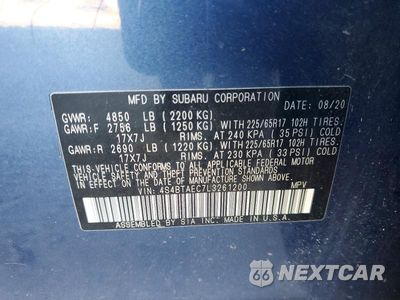 Zdjęcie 13 z 13 samochodu: 2020 SUBARU OUTBACK PREMIUM VIN:4S4BTAEC7L3261200 - miniatura