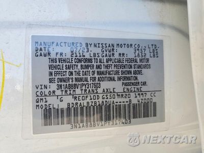Zdjęcie 12 z 12 samochodu: 2023 NISSAN SENTRA S VIN:3N1AB8BV1PY317603 - miniatura
