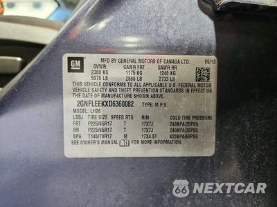 Zdjęcie 13 z 13 samochodu: 2013 CHEVROLET EQUINOX LT VIN:2GNFLEEKXD6360082 - miniatura