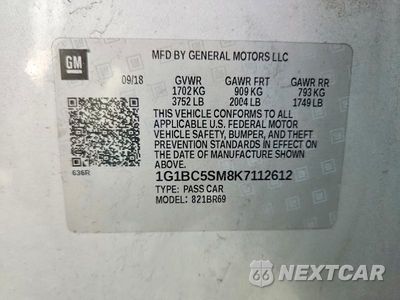 Zdjęcie 13 z 13 samochodu: 2019 CHEVROLET CRUZE LS VIN:1G1BC5SM8K7112612 - miniatura